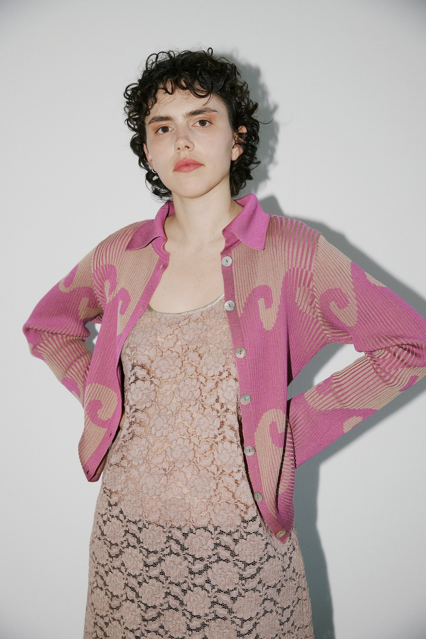 Izumi cardigan - mulberry/hazel