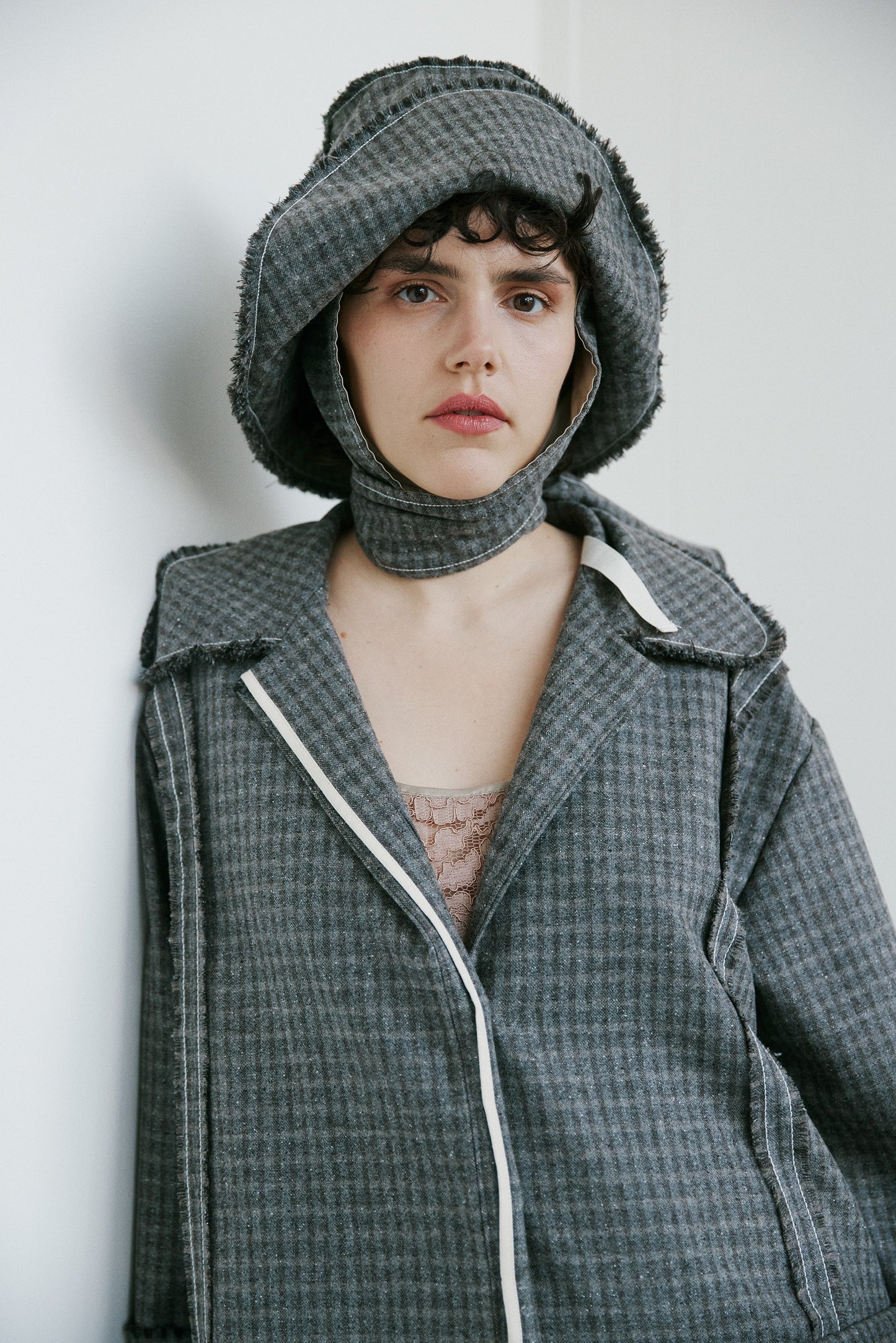 Malta hat - grey check