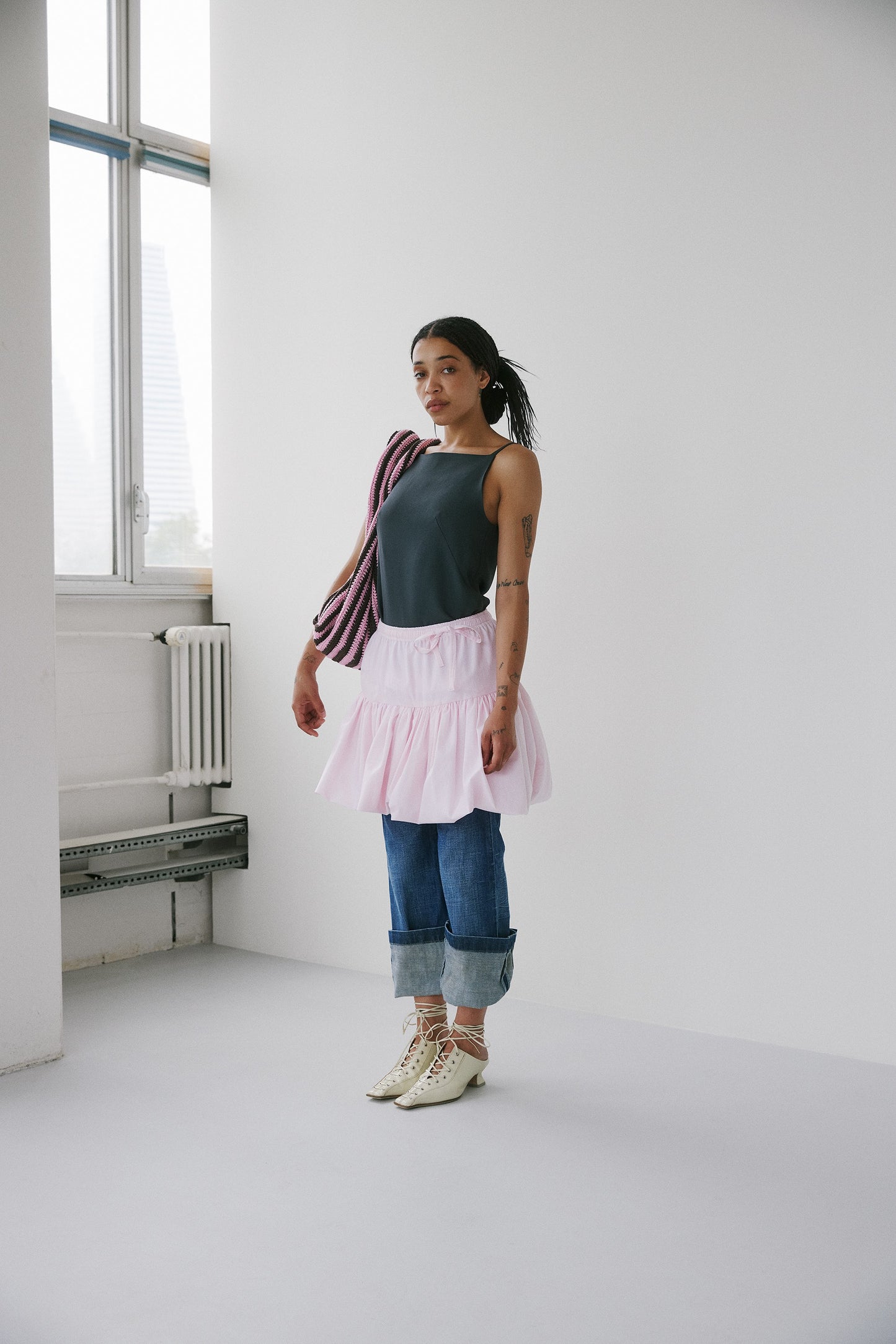 Bergamo Highneck Top - Anthracit