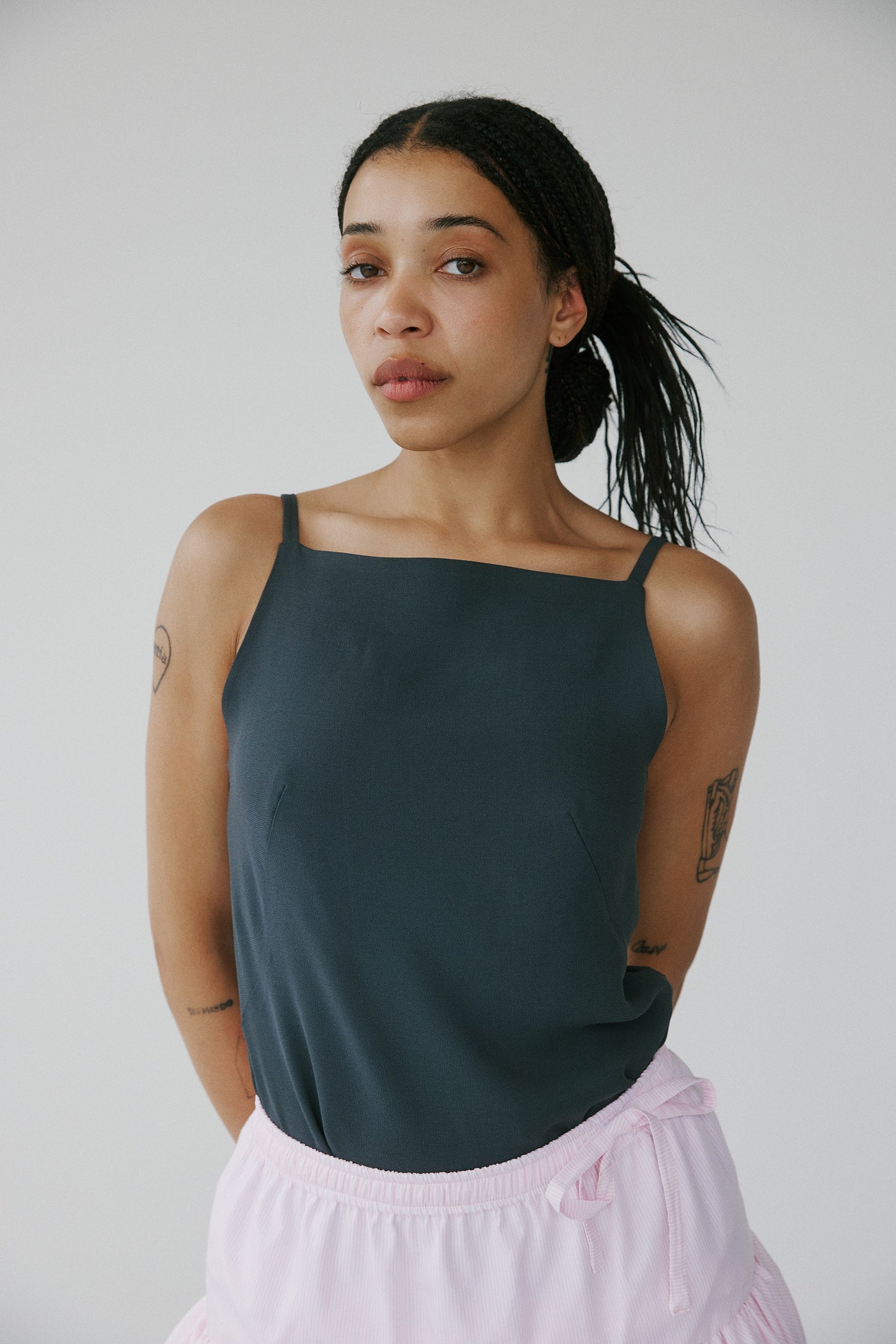 Bergamo Highneck Top - Anthracit
