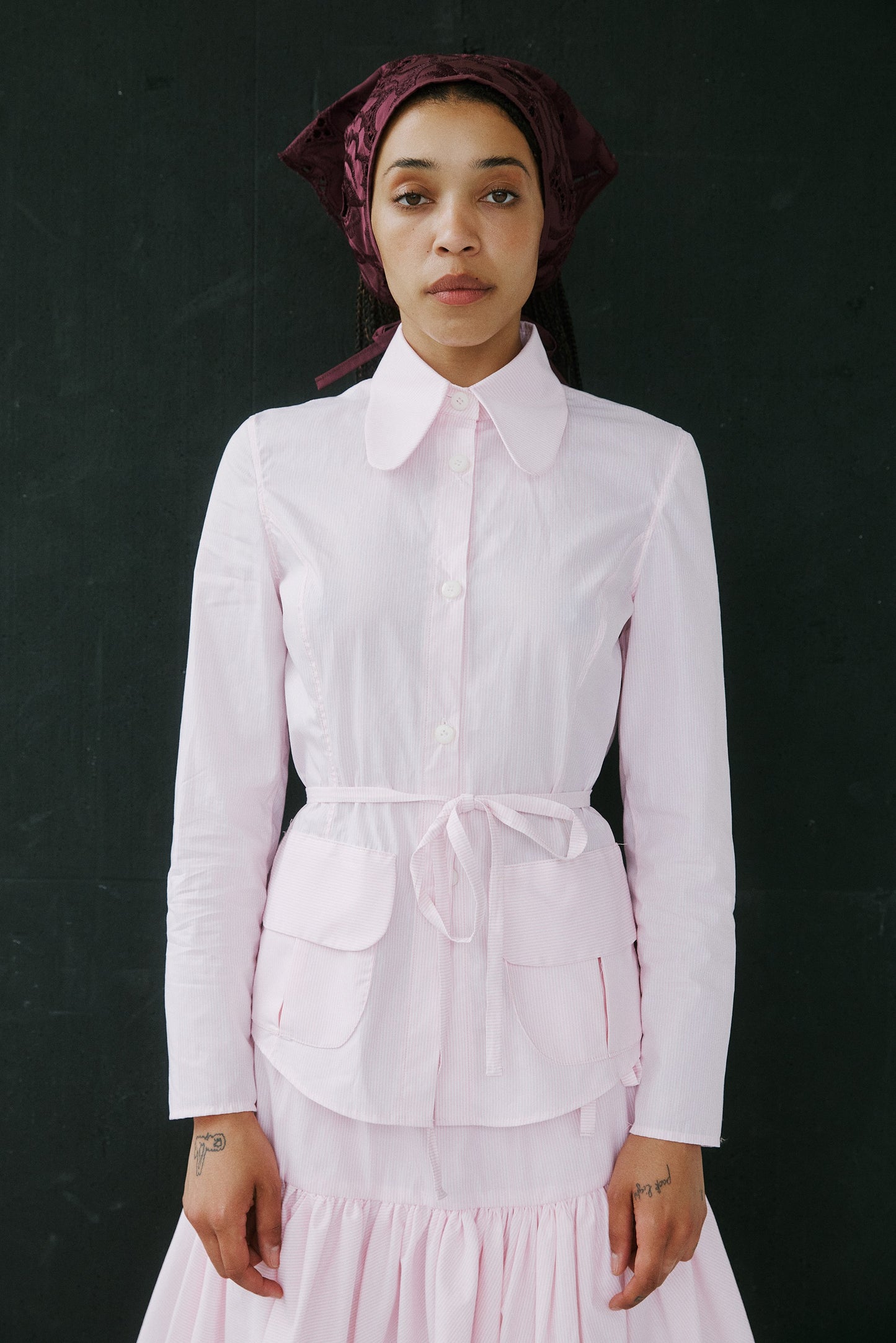 Siracusa Shirt - Pink and White Stripes
