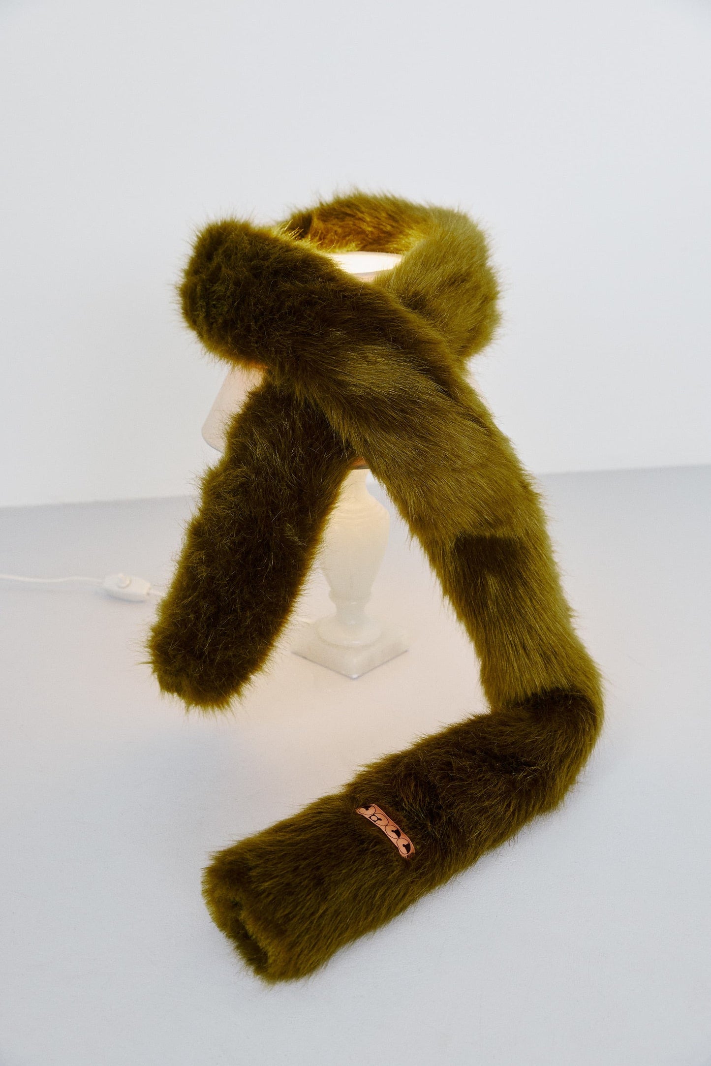 Scarpina scarf – golden moss green