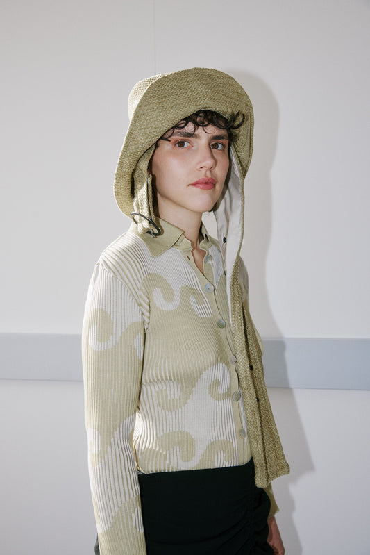 Izumi cardigan - pistachio/cream