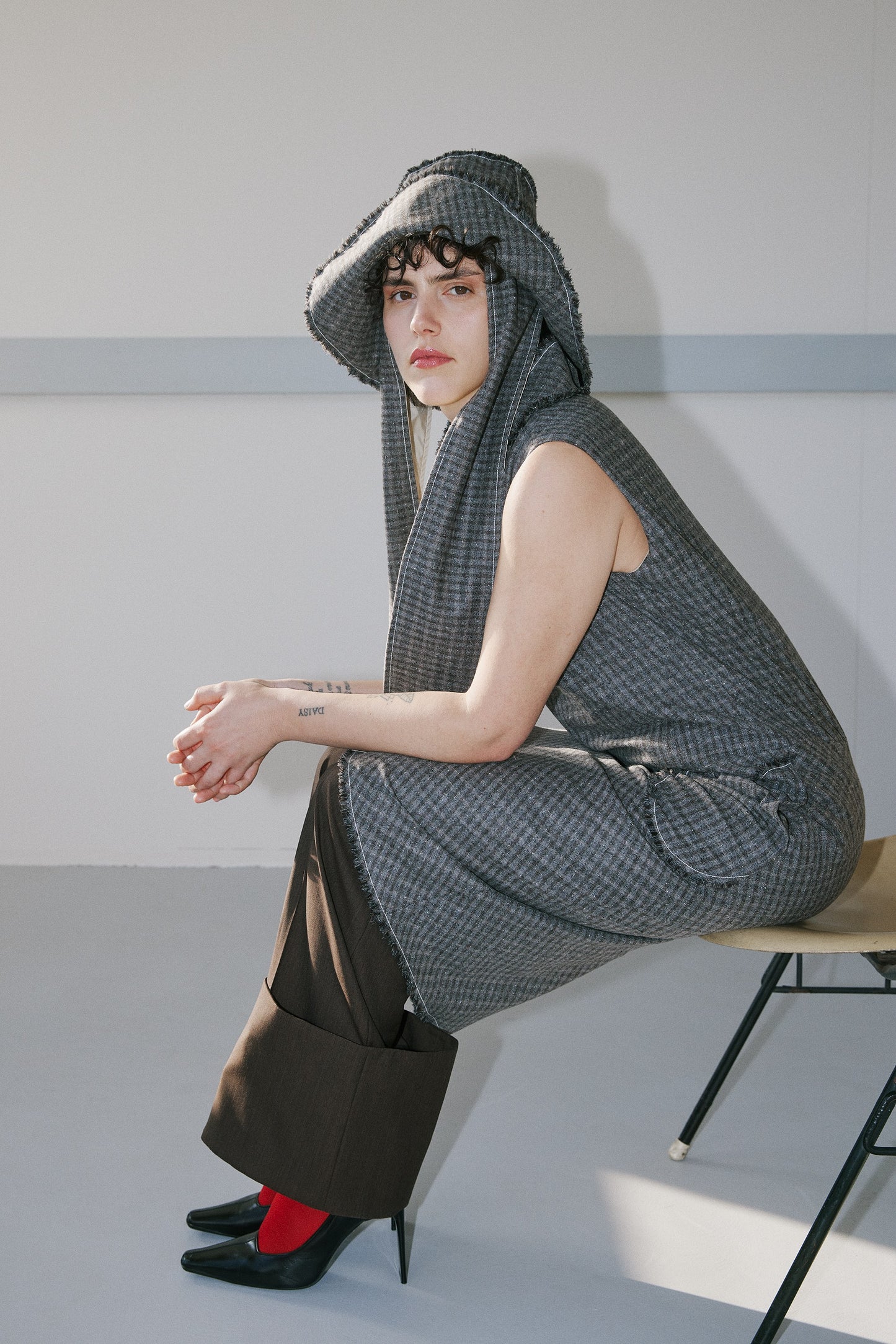 Malta hat - grey check