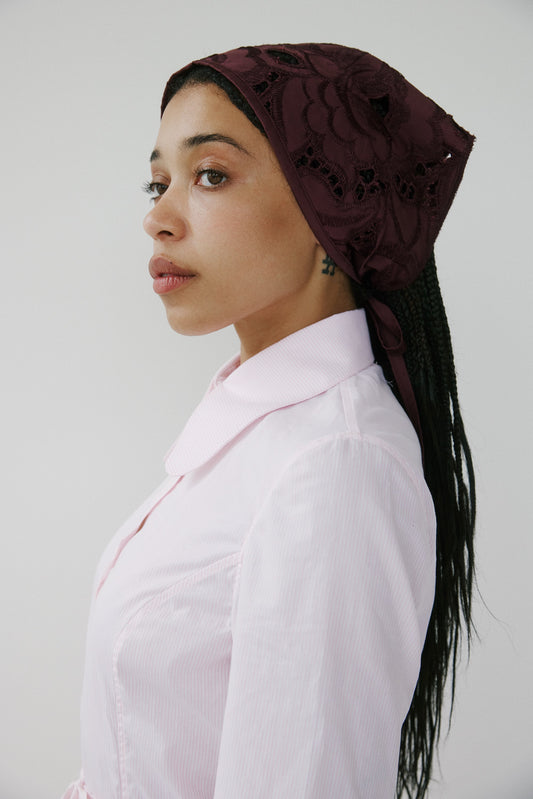 Napoli - Lace Bandana - Maroon