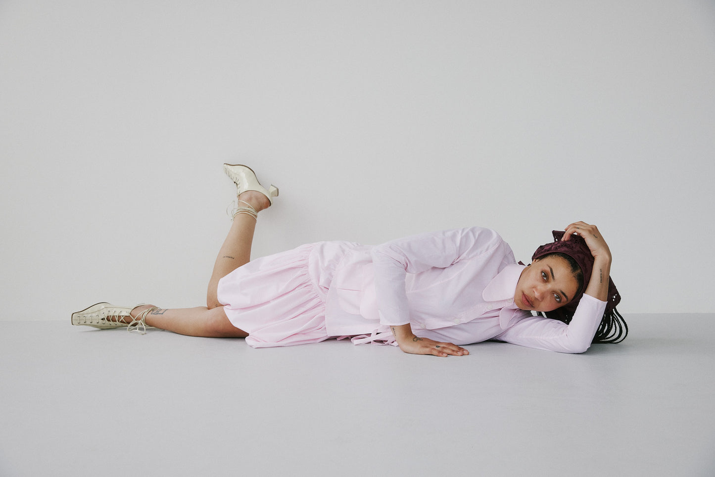 Genova Skirt - Pink and White Stripes