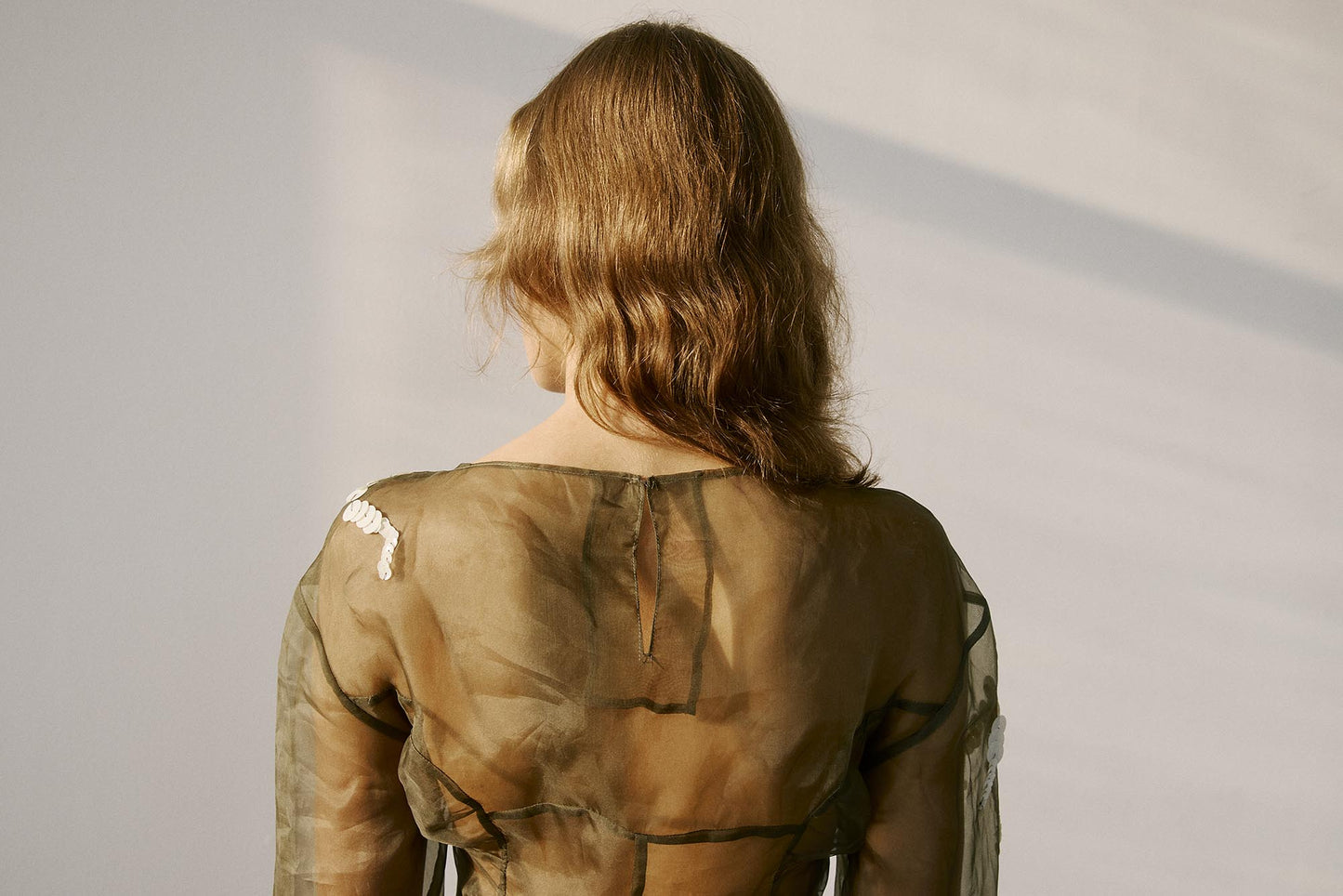 Oktavia Organza Blouse - Olive