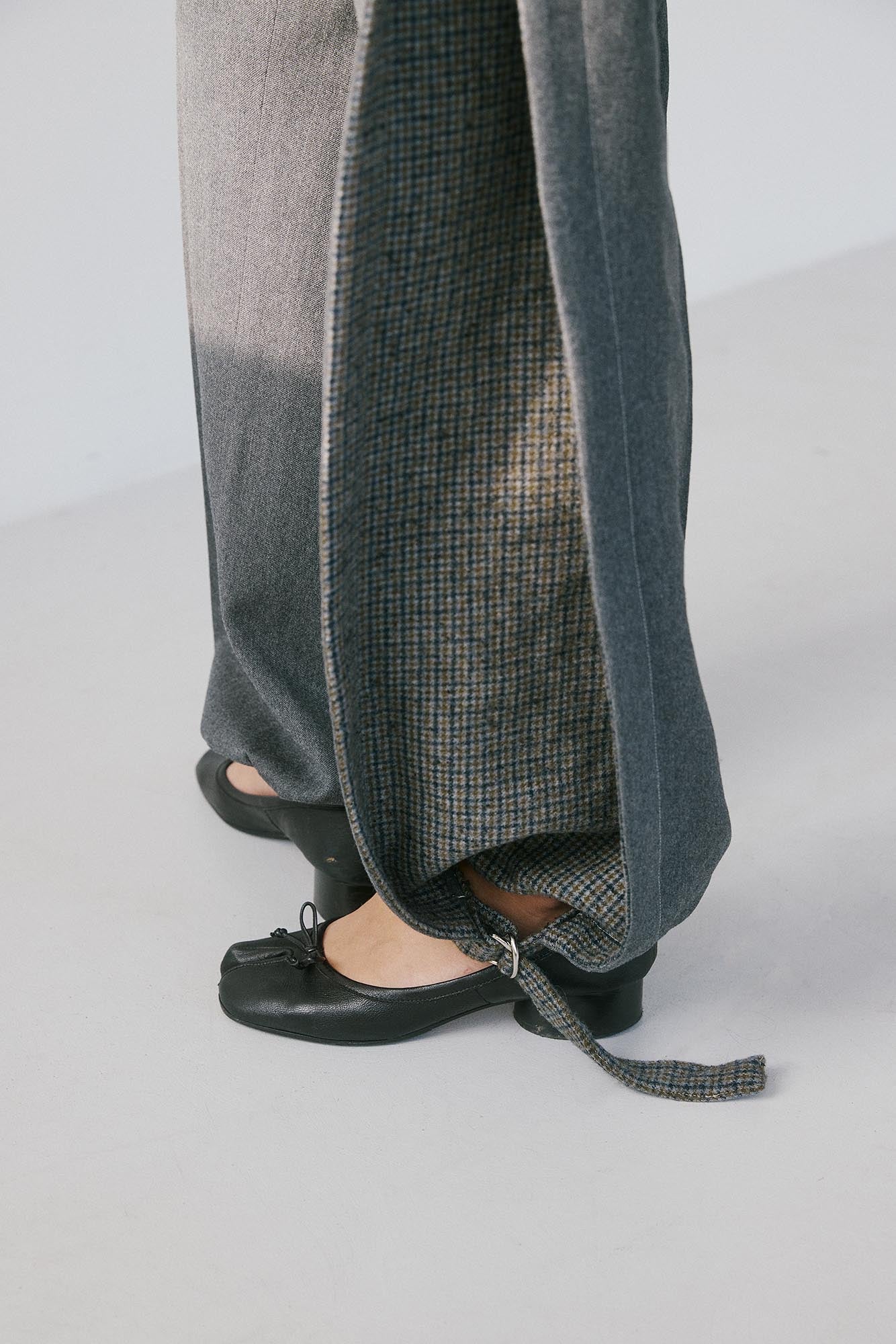 Noailles Pants Heavy Wool Topstitch Edition -Grey