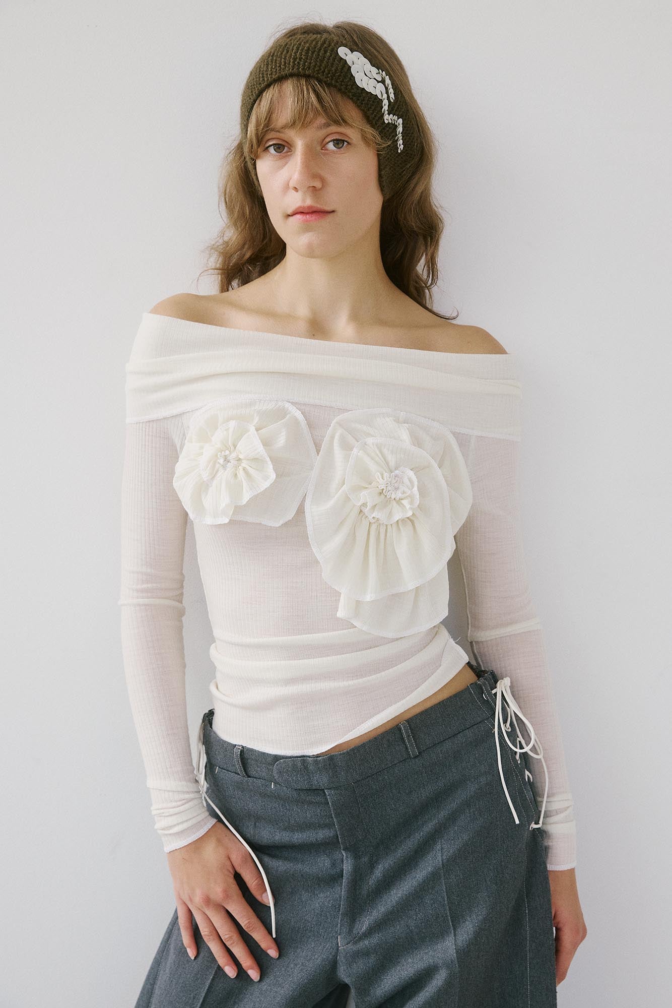Flora Silk Longsleeve - Warm White
