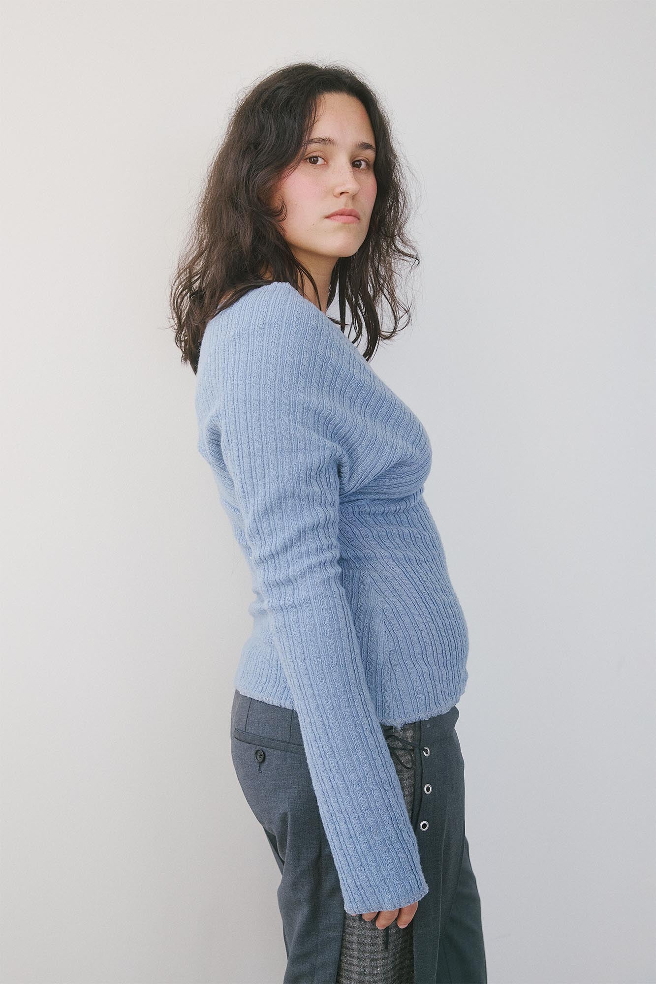 Tsunade Reversible Sweater - Ice Blue