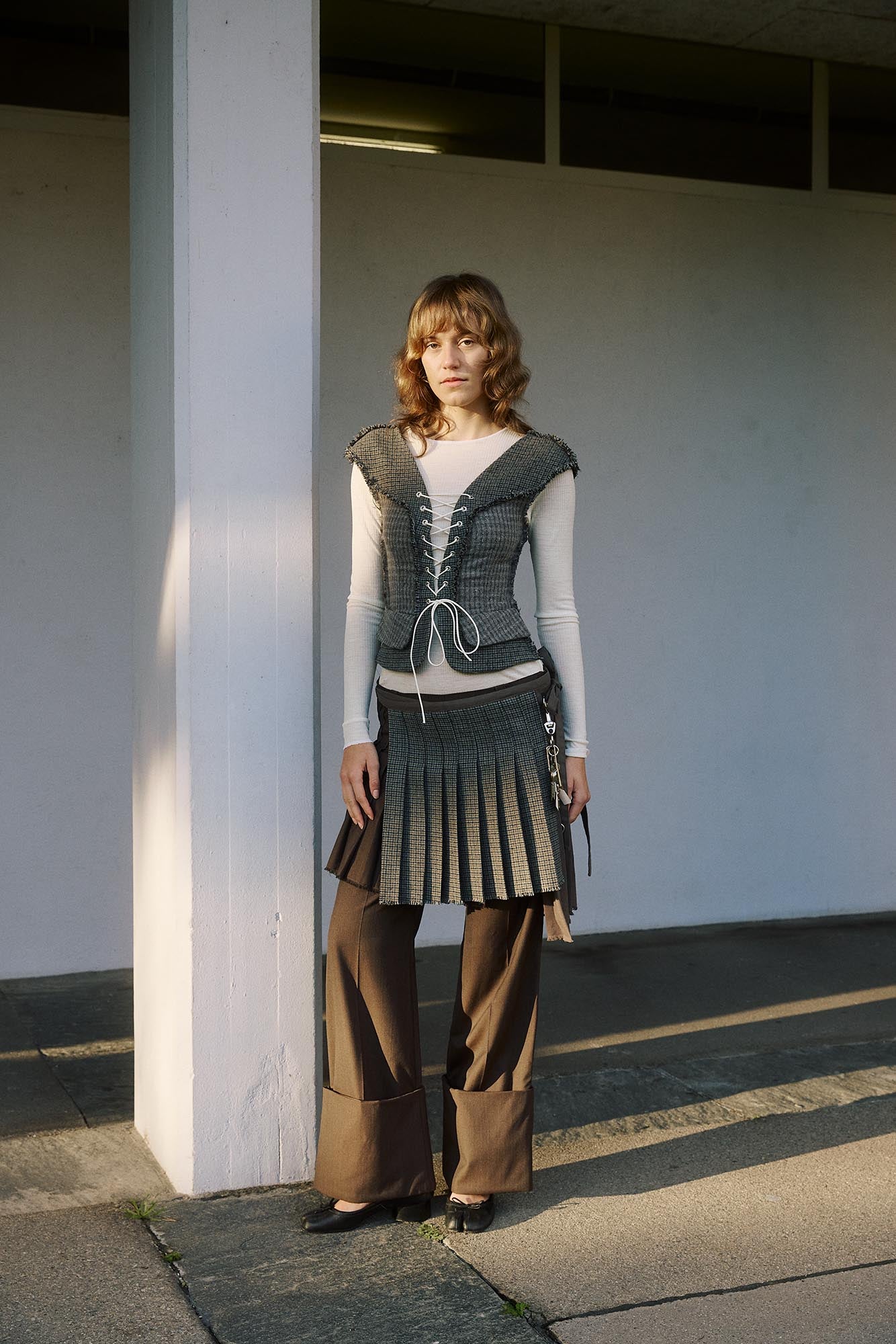 Vivienna Skirt - Olive–Brown Blend