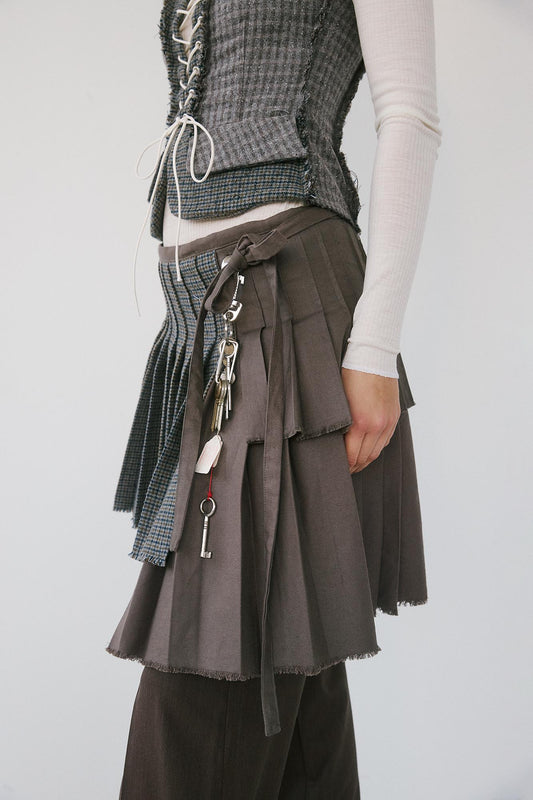 Vivienna Skirt - Olive–Brown Blend