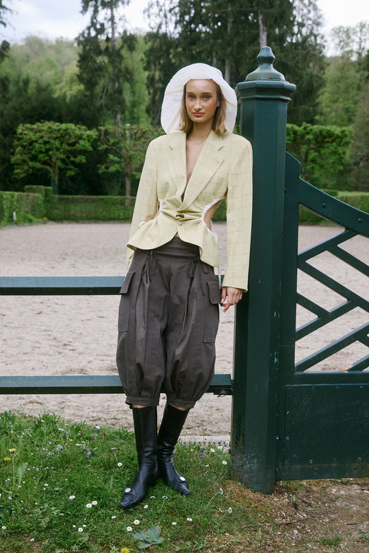 Liz Tailored Jacket – Yellow Check 