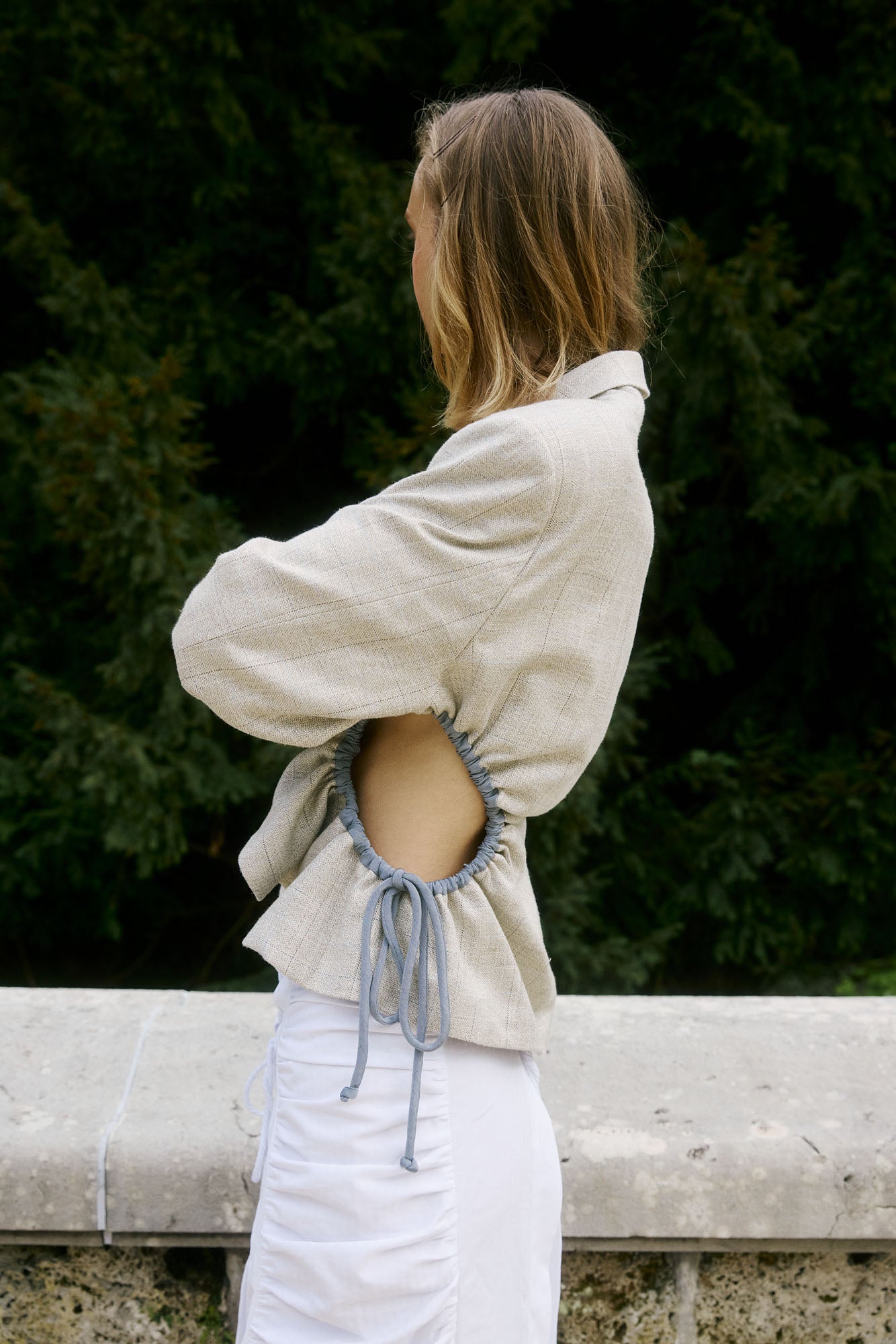 Liz Tailored Jacket – Soft Grey Check 