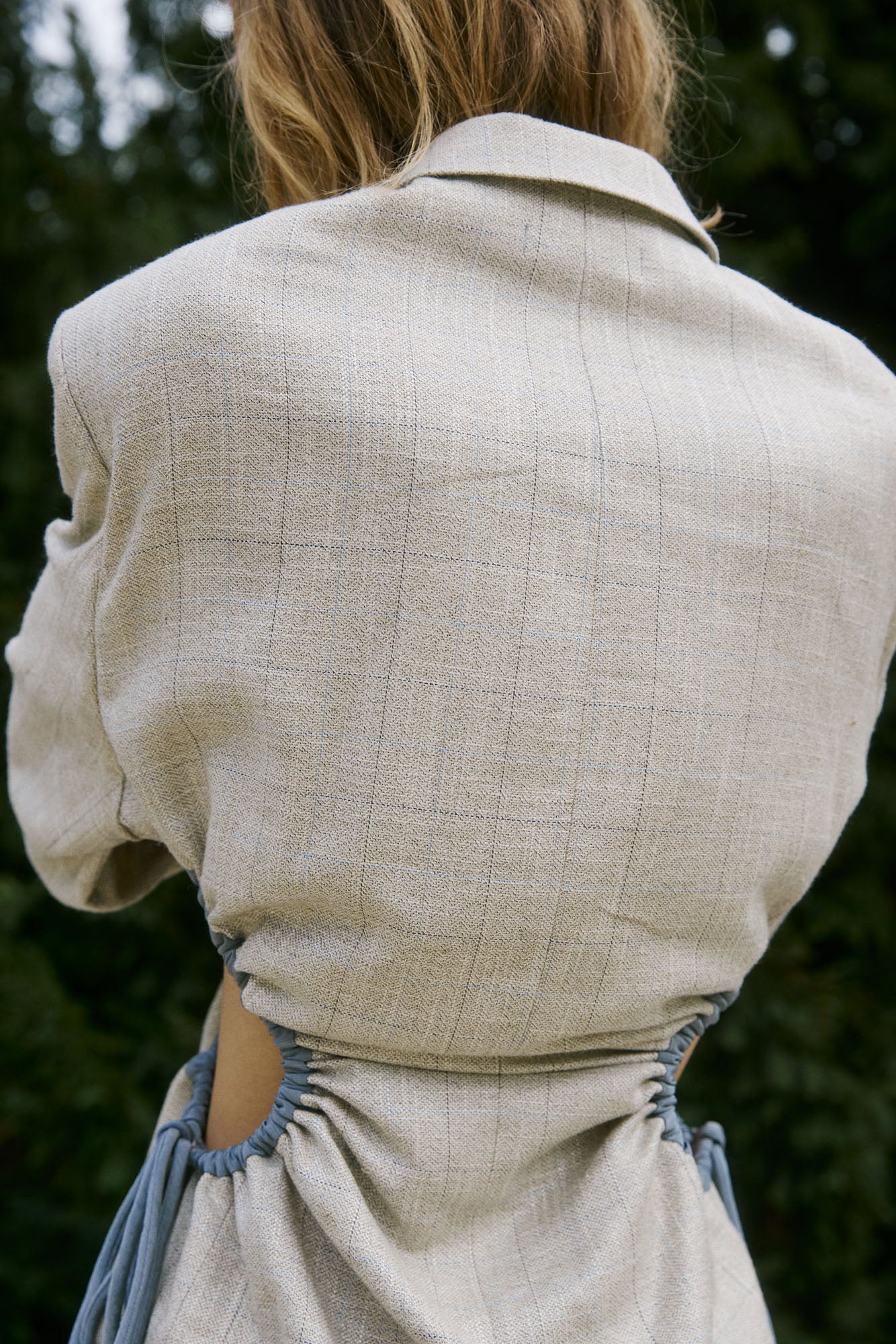 Liz Tailored Jacket – Soft Grey Check 