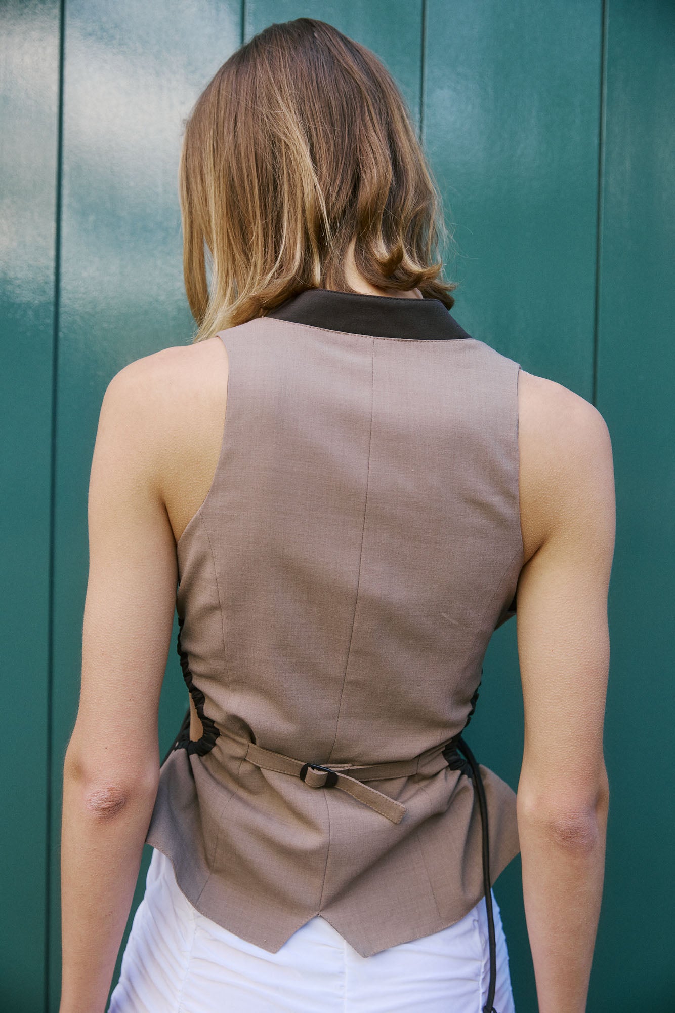 Bonaparte Vest – Light Brown / Black Coffee