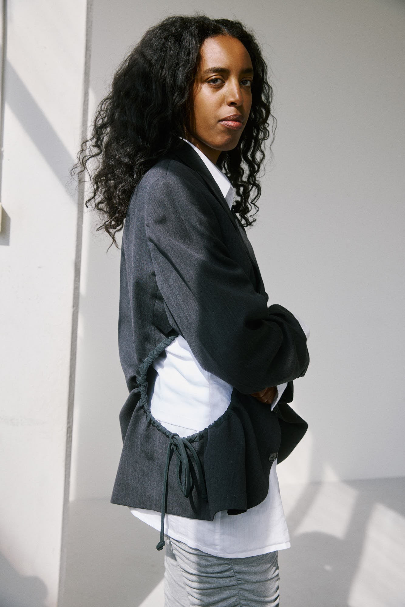 Liz Tailored Jacket – Charcoal