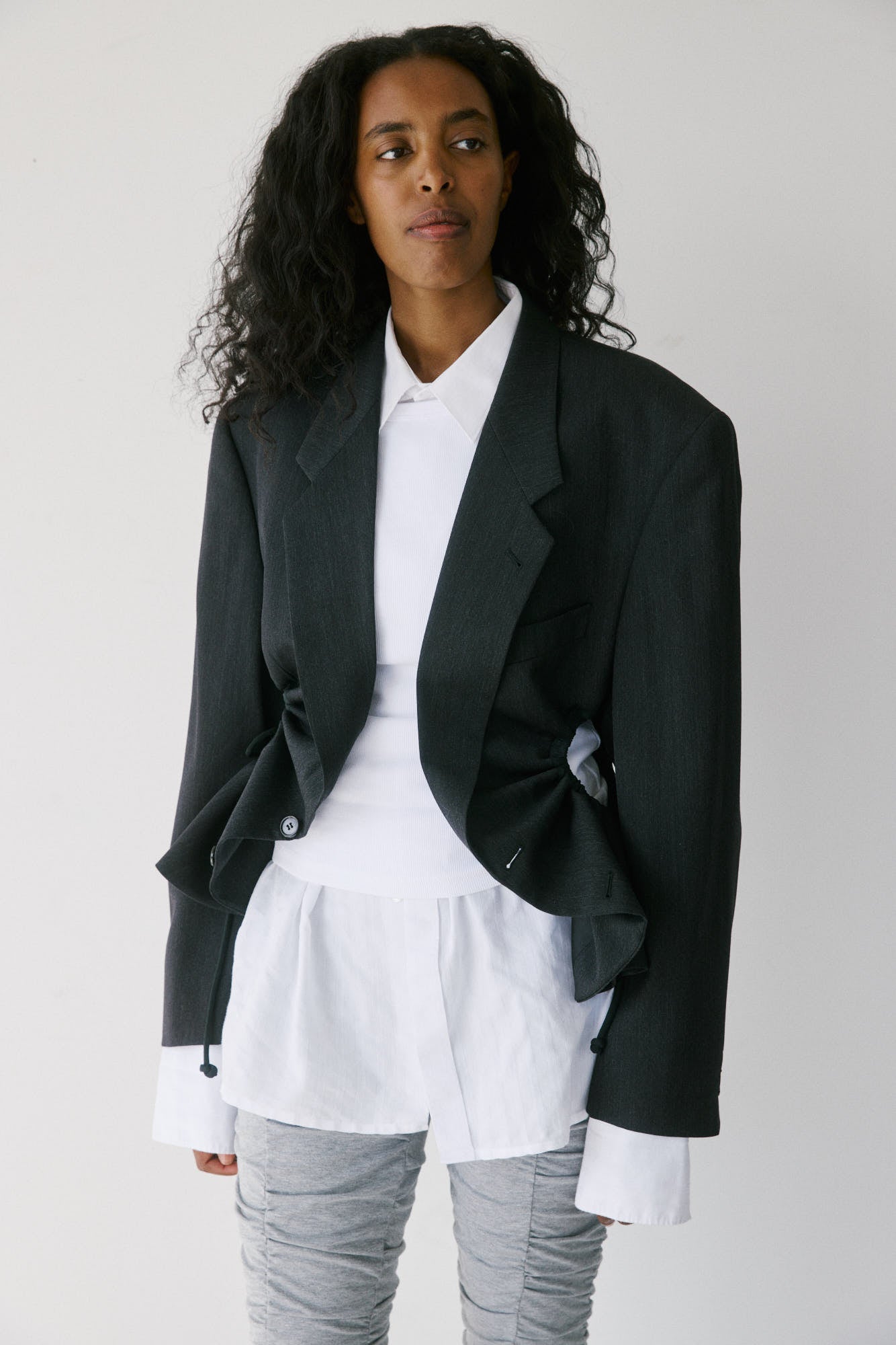 Liz Tailored Jacket – Charcoal