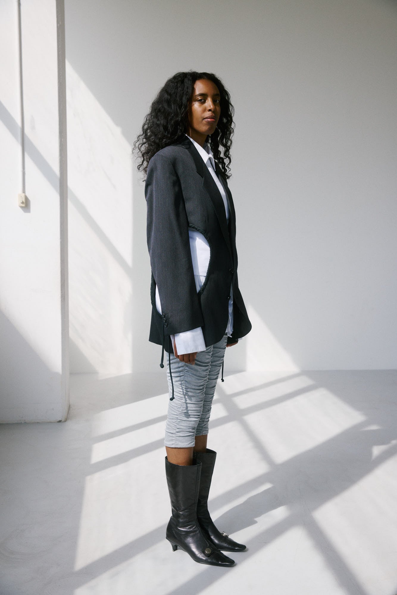 Liz Tailored Jacket – Charcoal
