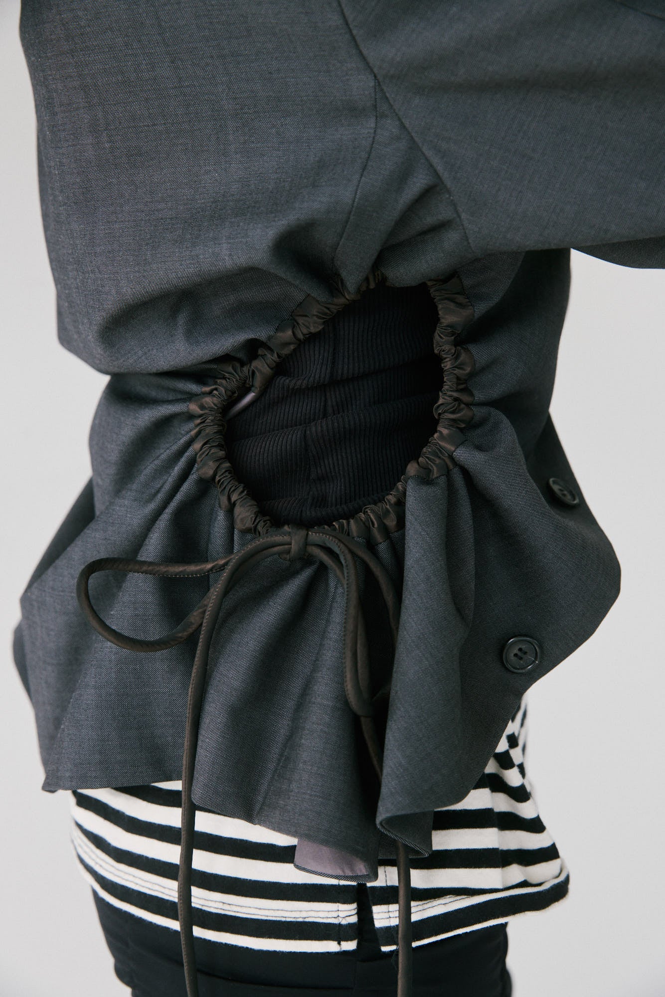 Liz Tailored Jacket – Charcoal/Brown 