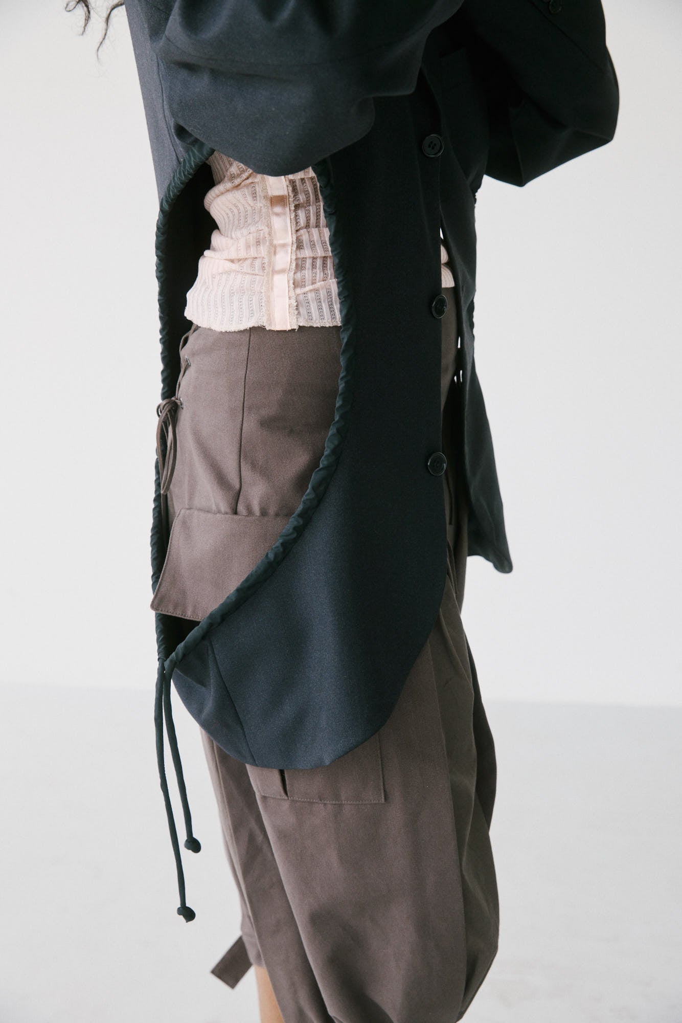 Liz Tailored Jacket – Charcoal/Black
