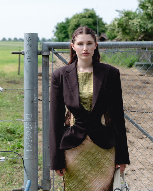Liz tailored jacket – dark chocolate